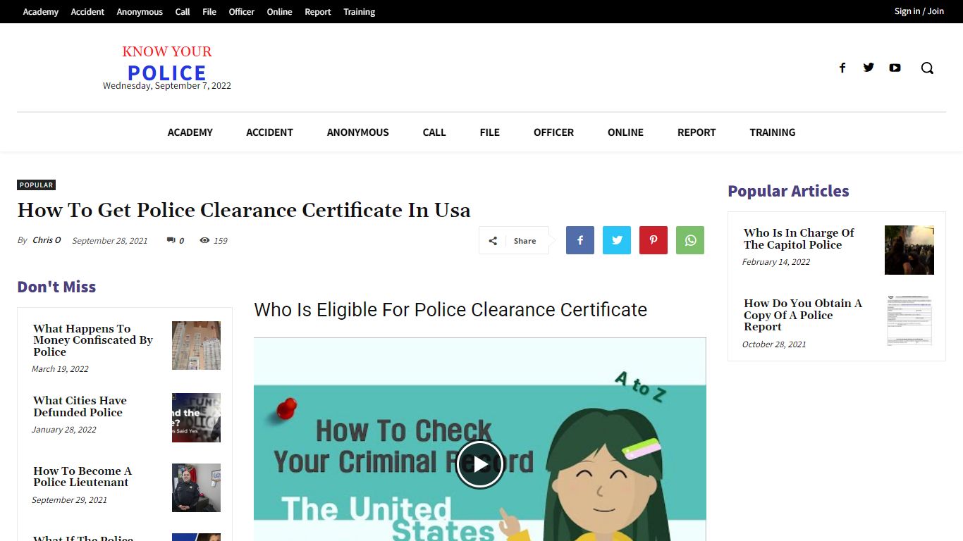 How To Get Police Clearance Certificate In Usa